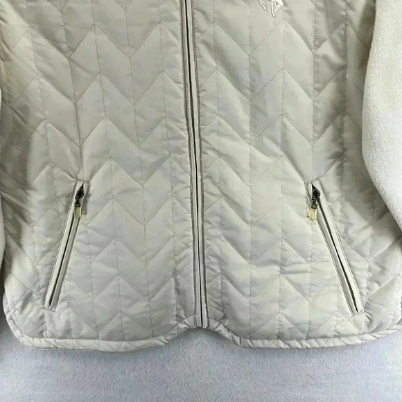 Storm Creek Women's Fleece Jacket Size Large Cream Full Front Zip - Picture 5 of 11